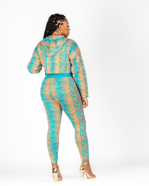 Queen Cobra Turquoise Jogger set